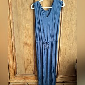 Stretch jersey sleeveless maxi dress